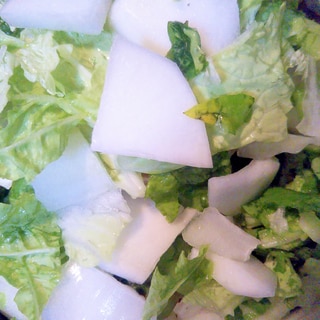 白菜かぶの浅漬け風サラダ